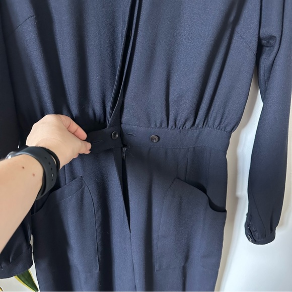Anne Willi Paris Dark Blue Long Sleeve Dress - Picture 5 of 10